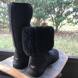 tall uggs folded down